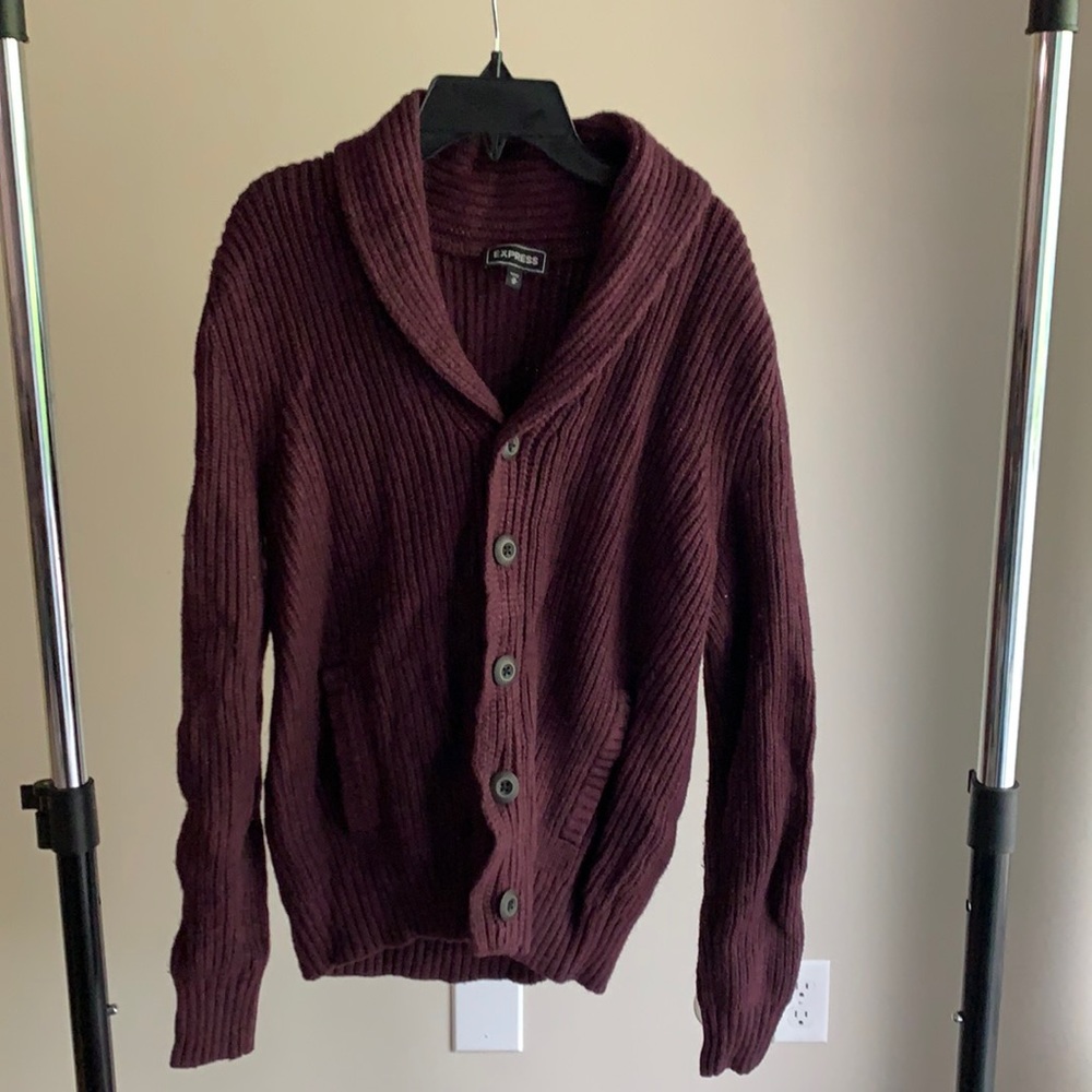 Knit burgundy sweater